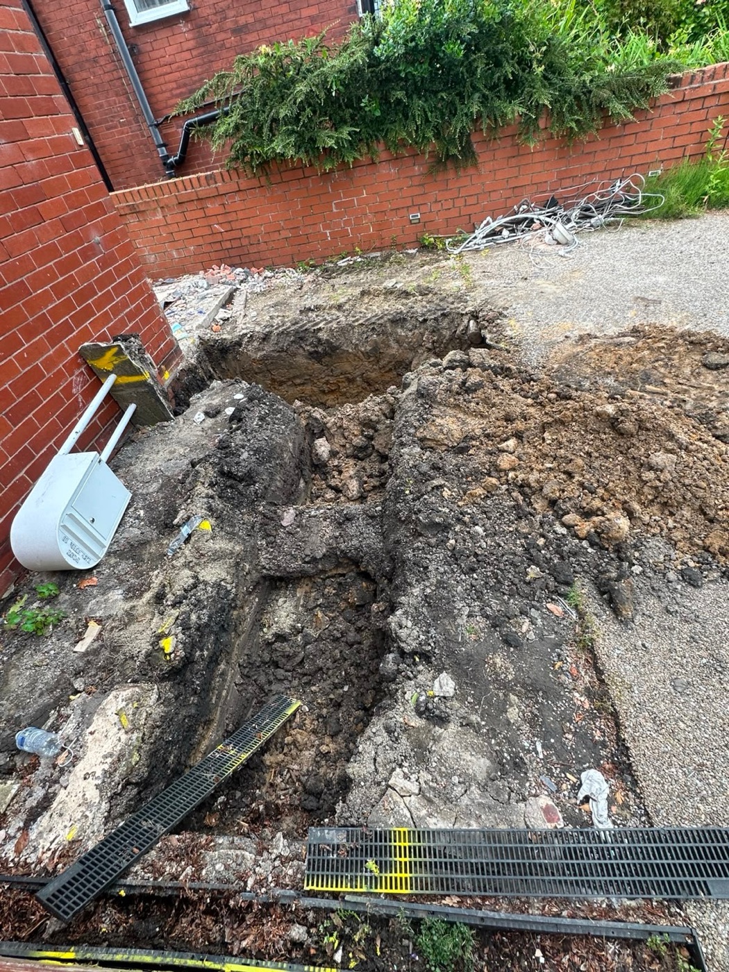 Excavation work alongside a property by Haizain Construction